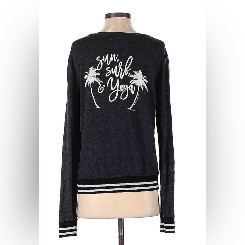 Spiritual Gangster Sun Surf Yoga Pullover Sweatshirt Size Small